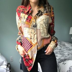 NWOT vintage french revolution inspired button-up